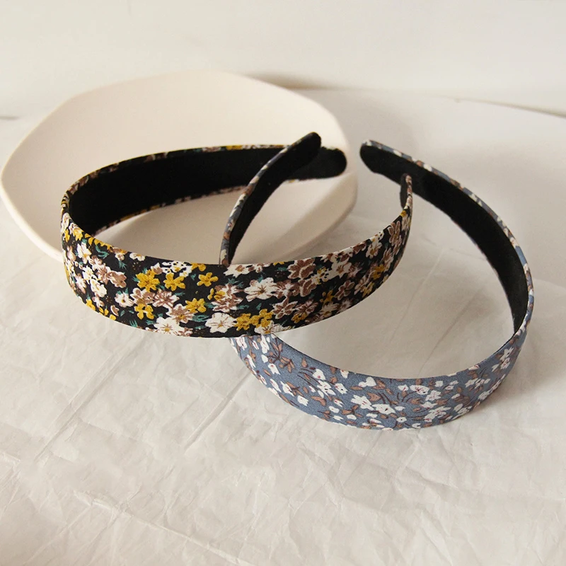 Женская винтажная повязка на голову Diadema Plana с цветочным принтом Простые ретро