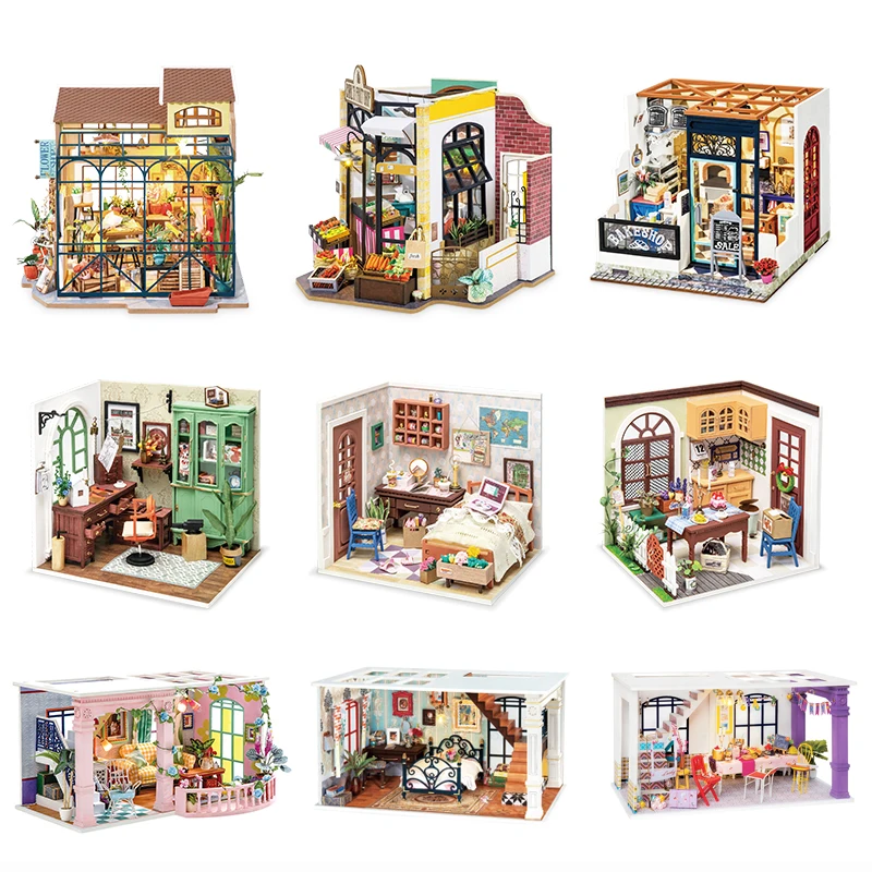 

Doll House DIY Wooden Miniature Dollhouse Toys for Children Women Hot Sale DIY Doll House Birthday Gift