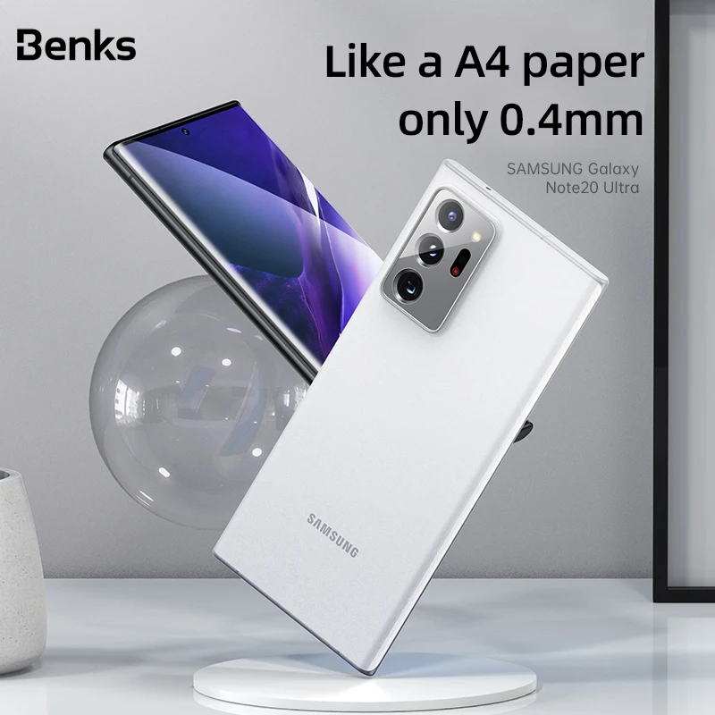 

Ультратонкий матовый полипропиленовый чехол Benks 0,4 мм для телефона Samsung Galaxy 20 Ultra Note 20, полностью защищающий от отпечатков пальцев чехол-накл...