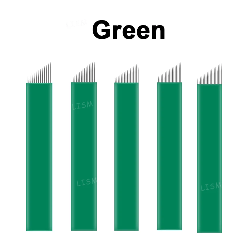 0.16mm 18U NanoBlades Microblading Needles 50pcs Permanent Makeup Eyebrow Tattoo Needle Blade For Microblade 3D Embroidery Pen