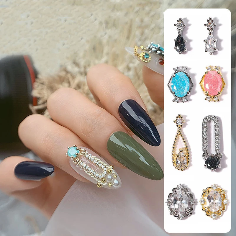 

2 шт./партия подвеска на цепочке 3D сплава в виде бабочек для дизайна ногтей циркон жемчужные металлическая маникюр ногтей DIY аксессуары для х...