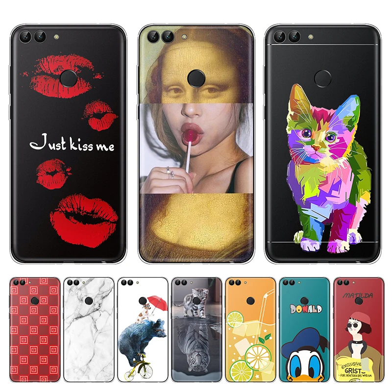 Силиконовый чехол для телефона Huawei P Smart 2018 мягкий креативный Enjoy 7S чехлы из ТПУ