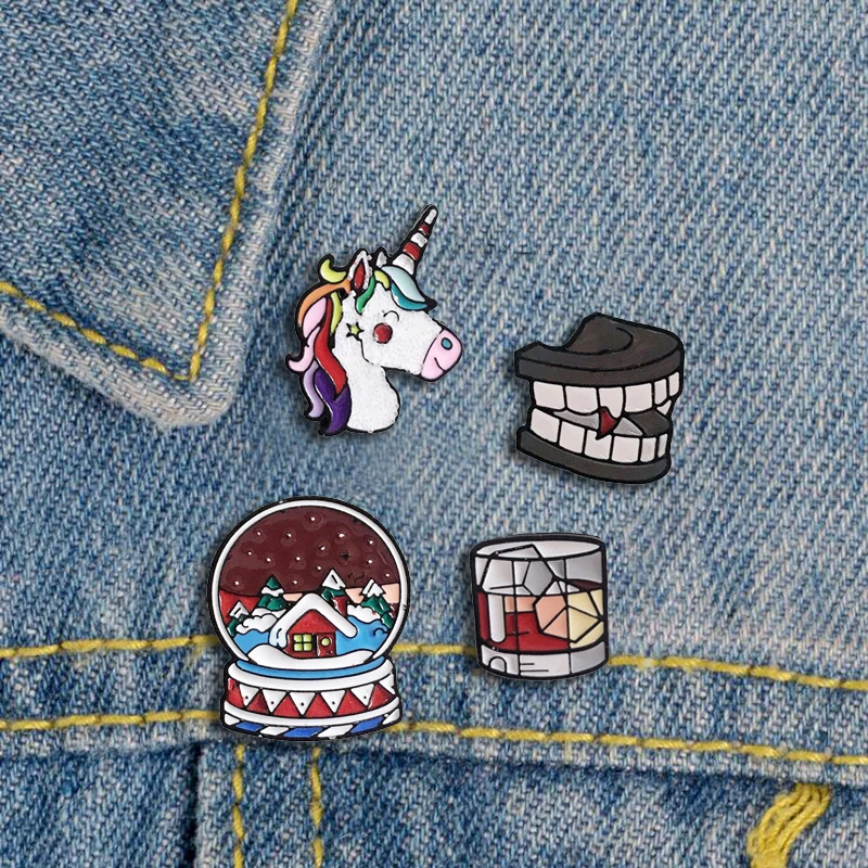 2-4 шт./компл. значки мультфильм скейтборд камера металлическая брошь с эмалью