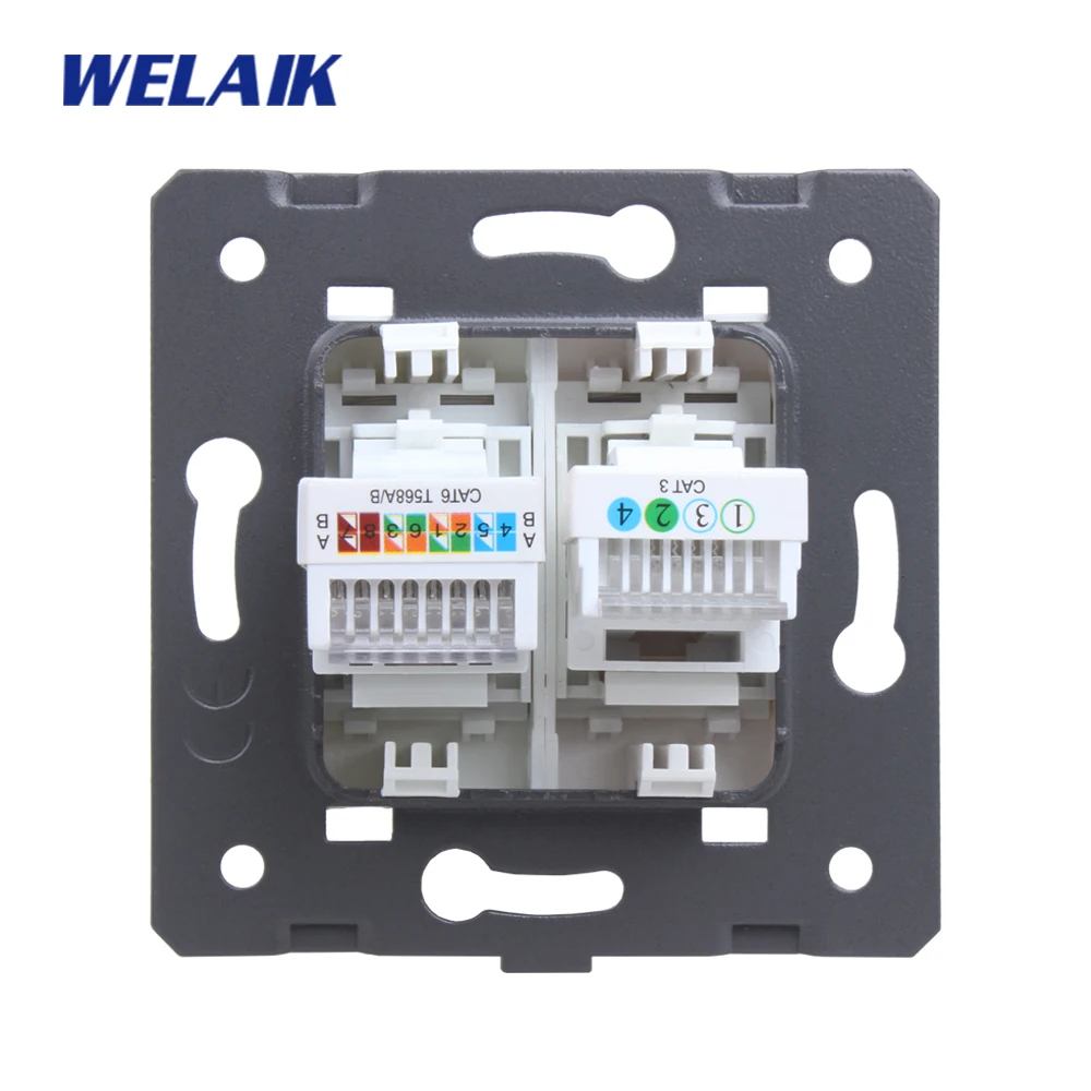 WELAIK розетка для телефона компьютера RJ45 CAT6 детали самостоятельного изготовления