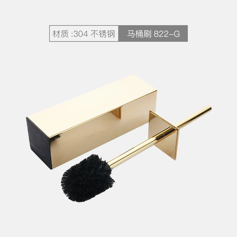 Прочный черный и золотой держатель для туалетной щетки настенные аксессуары