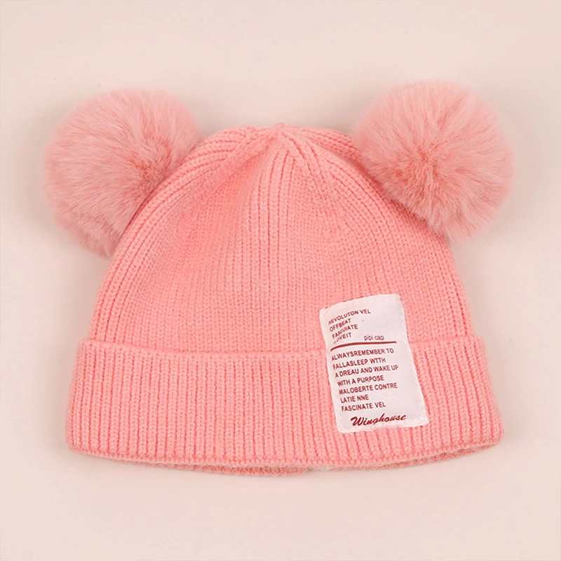 Новая модная детская шапка сезон осень-зима теплая Шапка-бини для девочек и