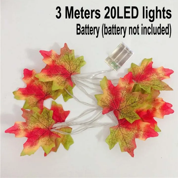

Christmas Trees LED Light Fall Floors Garland Hanging Plant Maple Leaves