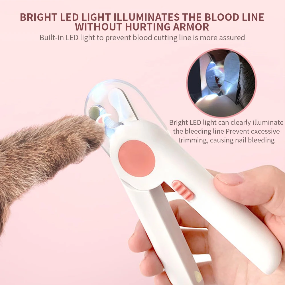 

Professional Pet Nail Clipper Scissors Pet Dog Cat Nail Toe Claw Clippers Scissor LED Light Nail Trimmer for Animals Pet Supplie