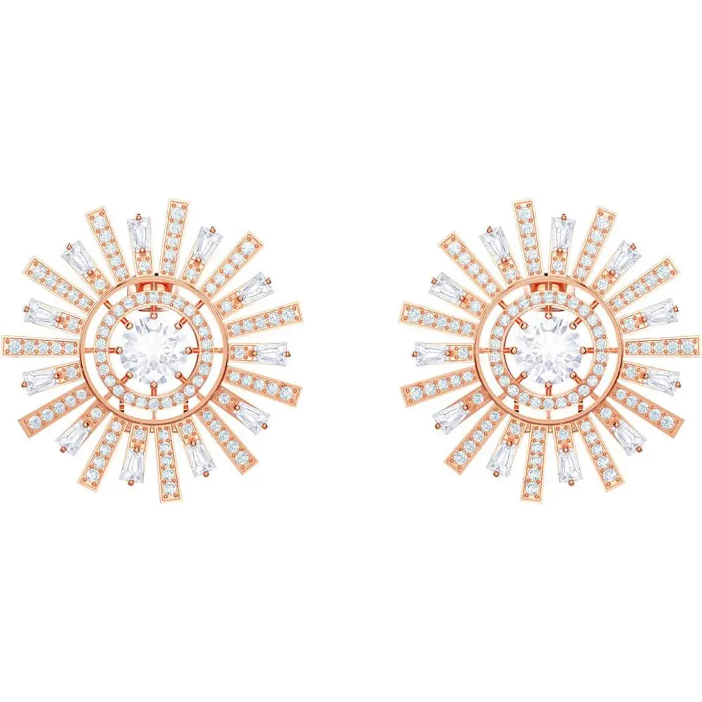 

SWA fashion new sunshine set shining fresh sun pattern white "dancing" focus crystal jewelry for women's unique wedding