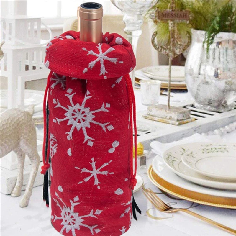 

Рождественский чехол для винной бутылки, Рождественский Декор для дома, 2022, рождественские украшения, рождественский подарок, с новым годом...
