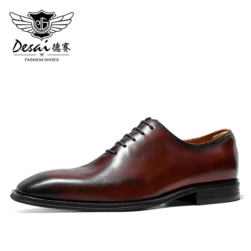 

Desai Shoes Male Full Grain Genuine Leather For Formal Party Dress OEM Italian Men Shoes Casual Soft Casual 2021