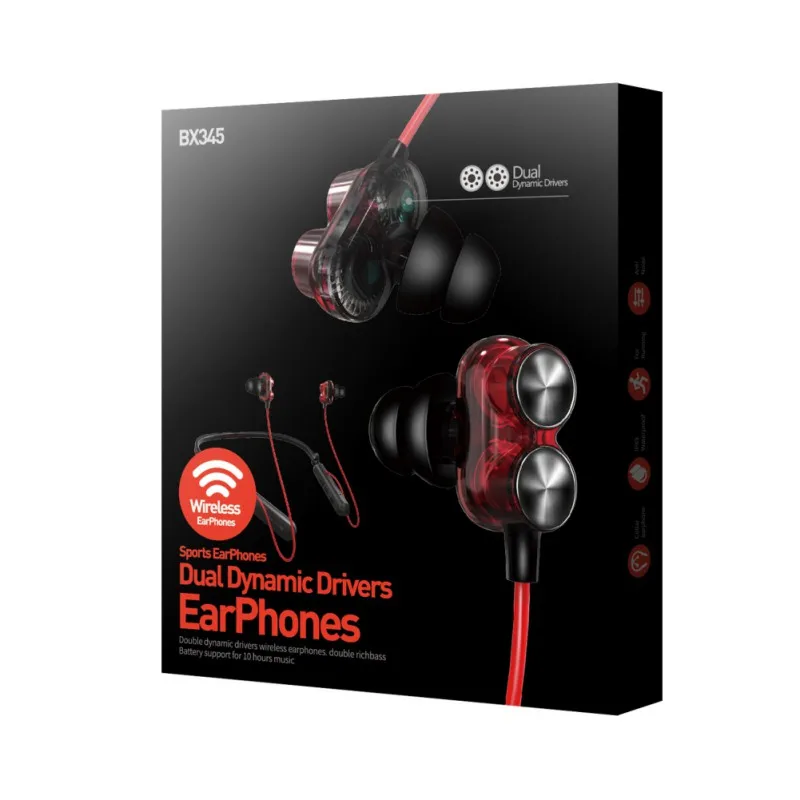 2019 In-ear Беспроводной Bluetooth Водонепроницаемый гарнитура защита от пота мега бас