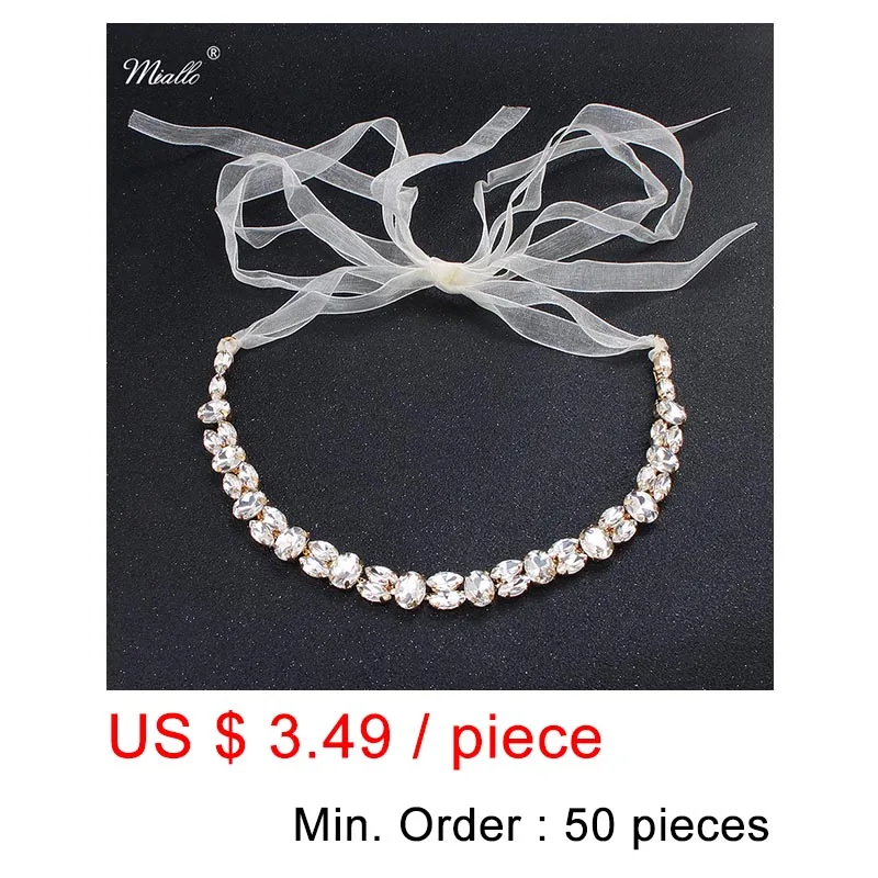 Простые женские головные уборы Miallo 50 шт./лот с австрийскими кристаллами цепочки