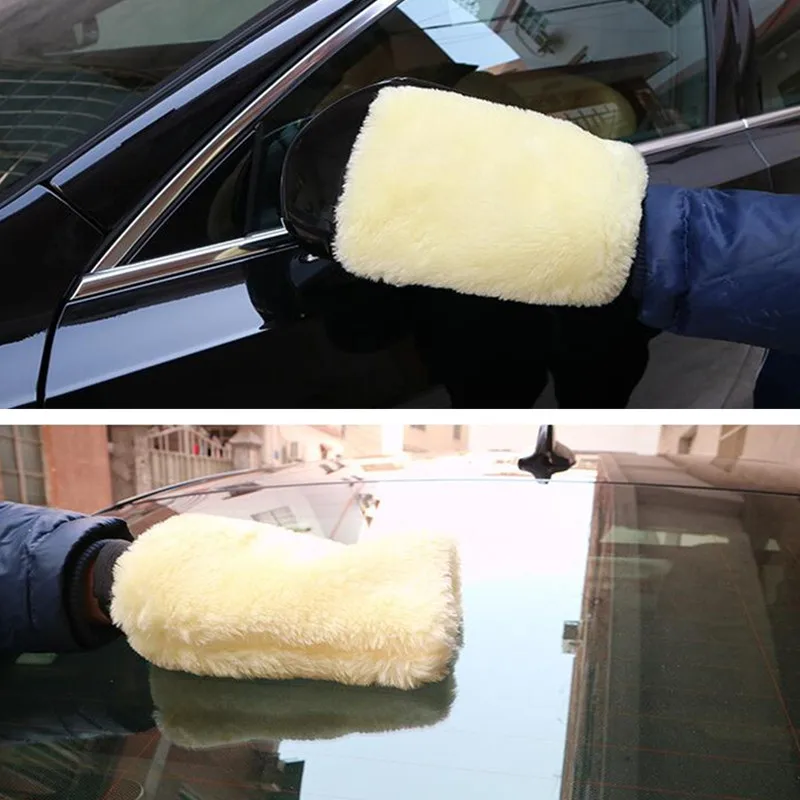 

1 шт., мягкая полировальная перчатка из овечьей шерсти