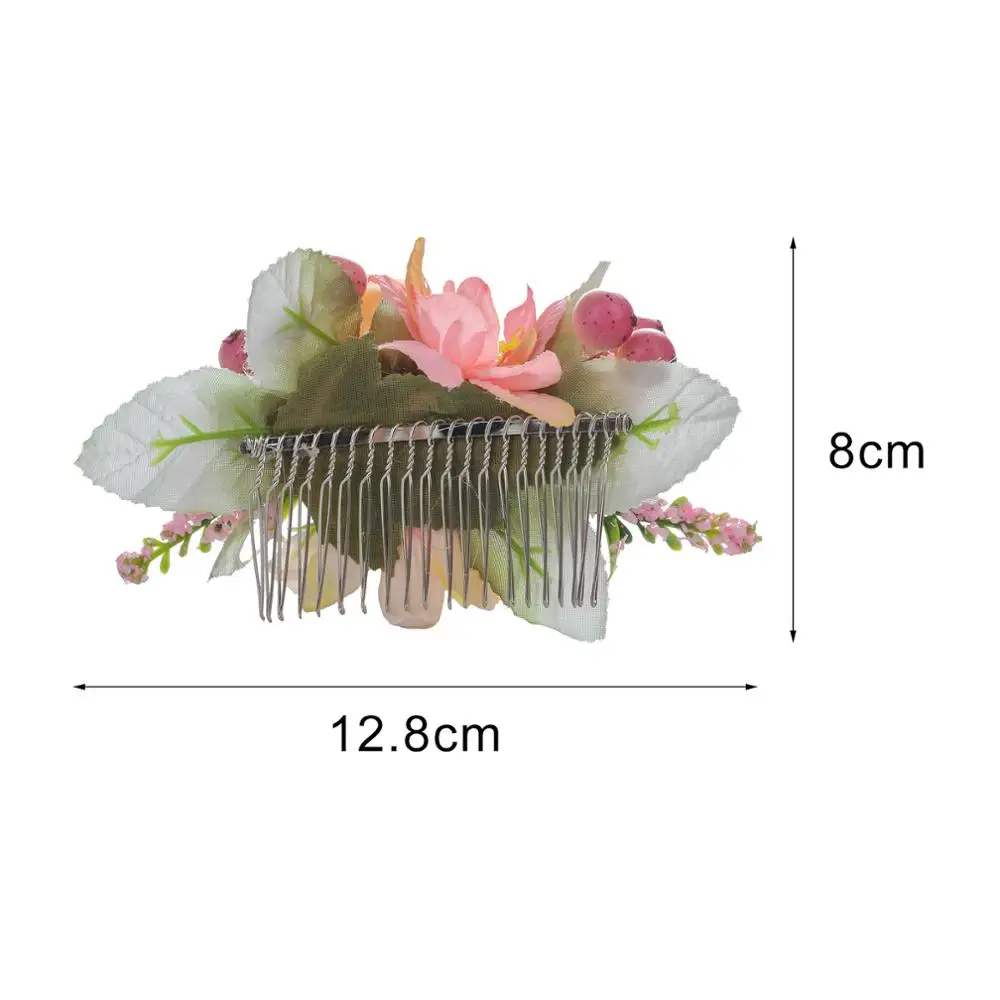 Гребень свадебный Molans в стиле бохо для невесты Шпилька волос с цветочной