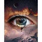 DIY картина по номерам глаз картина маслом Раскраска по номерам пейзаж настенная живопись на холсте Картина Ручная роспись украшение дома 40x50cm