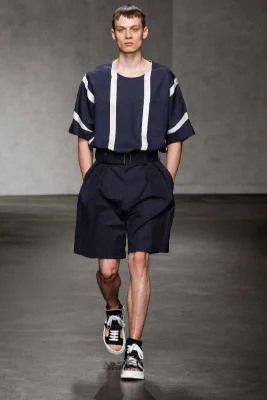 

of Show men's loose-cut silhouette short-cut trousers with rolled edges summer thin, custom-made