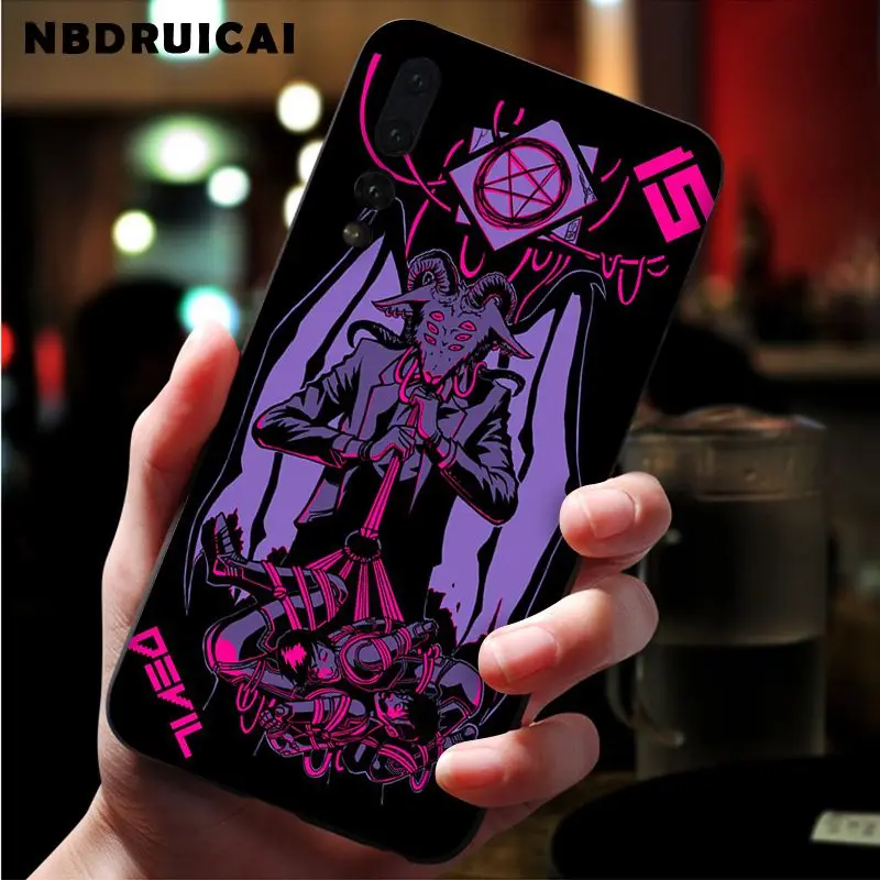 

NBDRUICAI Devil Satan Customer Silicone Phone Case for Huawei P9 10 lite P20 pro lite P30 pro lite Psmart mate 20 pro lite