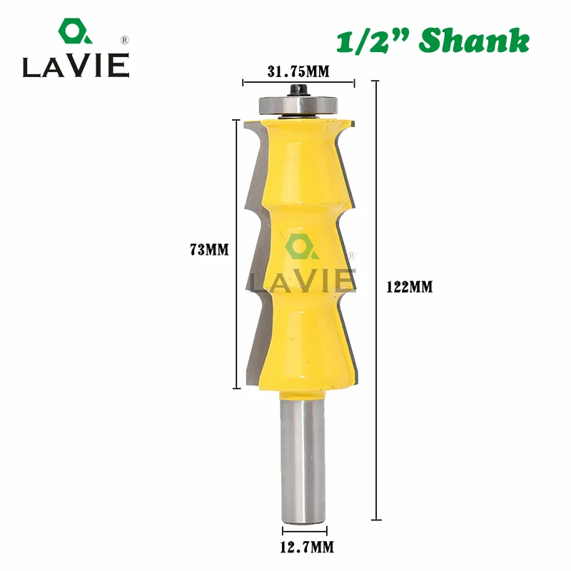 LAVIE 1 шт. 12 мм 1/2 "хвостовик жалюзи Фасонная фреза для деревообработки двери Ножа