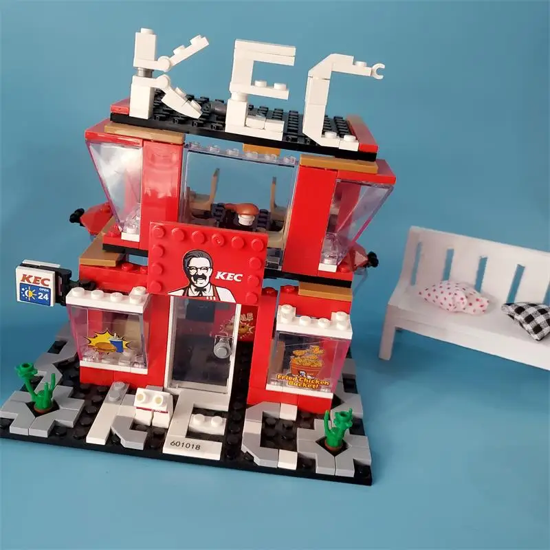 Блоки SEMBO уличный Мини магазин кофейные Строительные кирпичи для детей игрушки