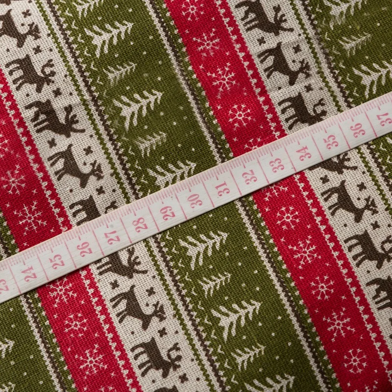 Необработанная ткань из полиэстера и льна для Рождественского украшения или