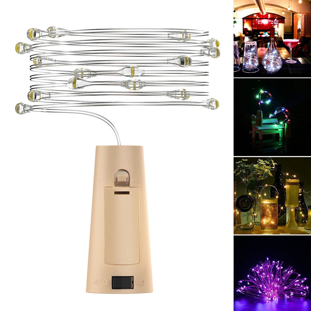 9 цветов 1 м/2 м/3 м винная пробка Светильники для винных бутылок медная проволока