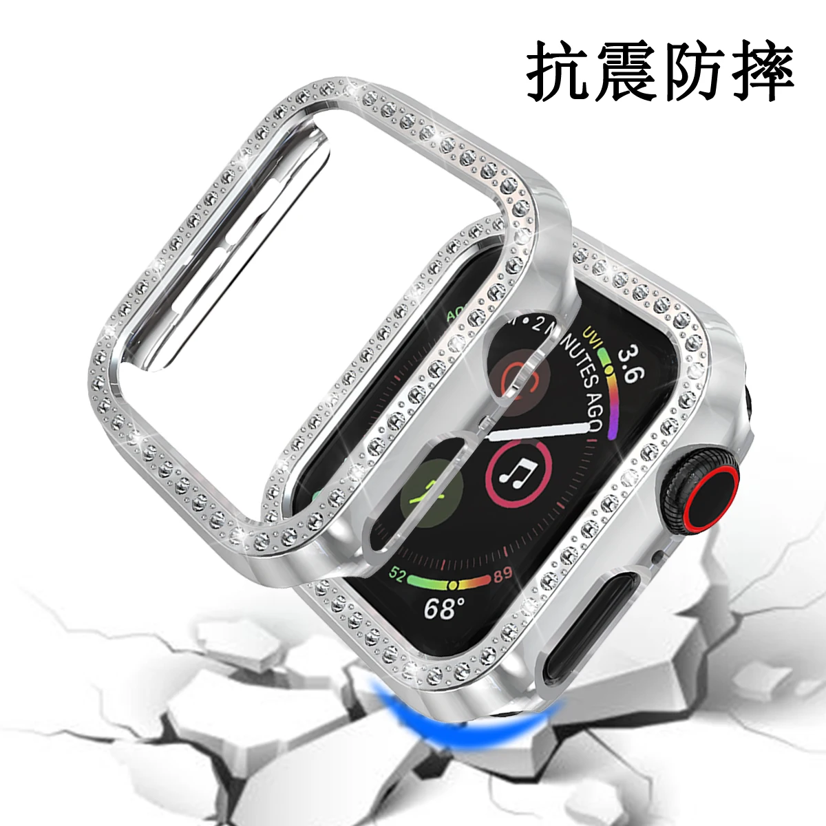 Блестящий чехол из поликарбоната для Apple Watch 4, 40 мм, 44 мм, защитная оболочка, бампер для iWatch 44, 40 мм, серия 5, чехлы для часов, крышка, рамка