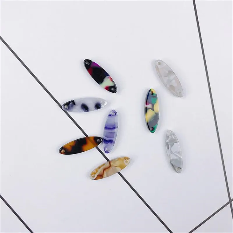 10 шт./партия акриловые Подвески уксусной кислоты с двойным отверстием для