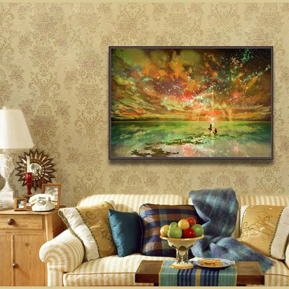 5D DIY полная круглая Алмазная картина мозаика любовь небо вышивка горный хрусталь