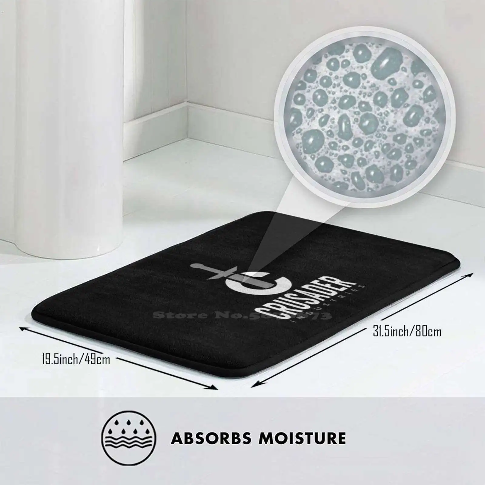 Удобный дверной коврик с логотипом Cru R Industries Bw для ног Логотипом Звезды