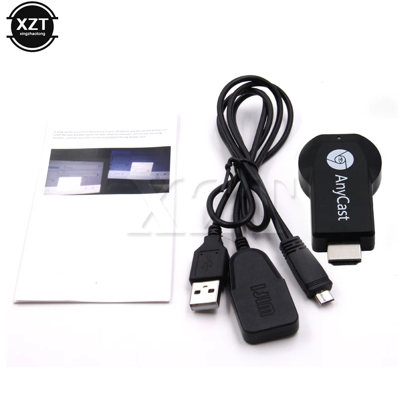 1 шт. Anycast m4plus Chromecast 2 mirroring несколько ТВ адаптер палка для Android ios хром литой HDMI WiFi