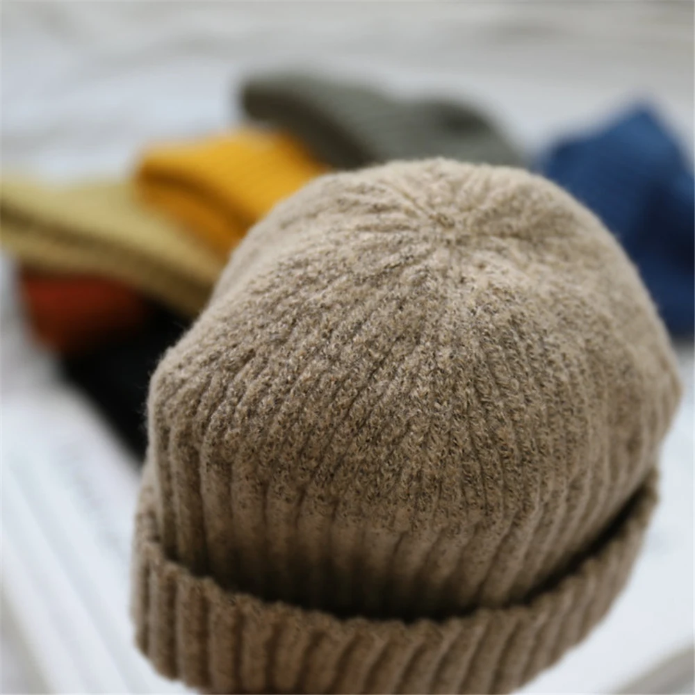 Новинка Осень зима ретро купольная теплая короткая шерстяная шапка Baotou Дыня