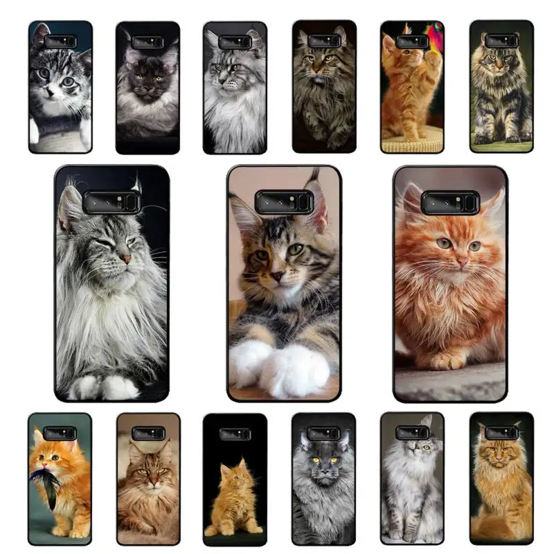 

FHNBLJ pet maine coon cat Phone Case for Samsung note 3 4 5 7 8 9 10 pro plus lite 20 ultra