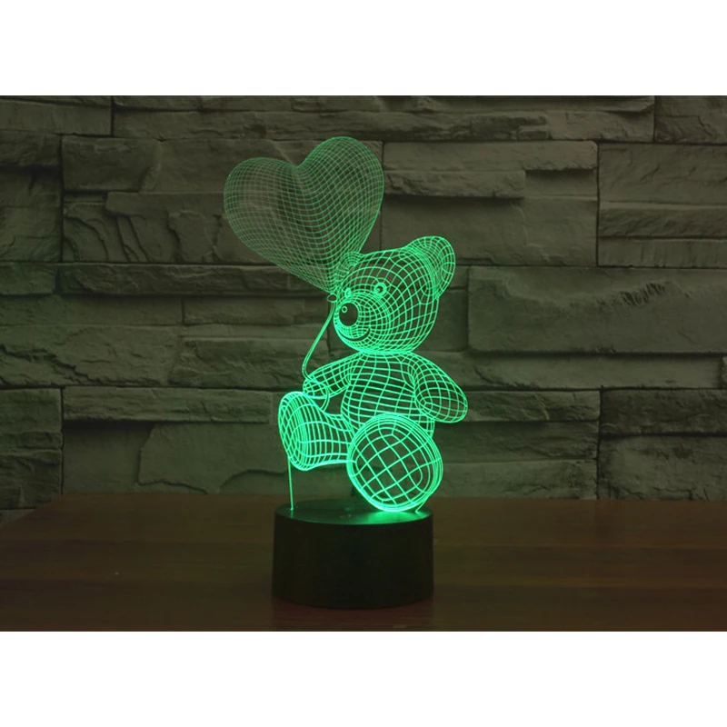 Светодиодный ночник с сенсорным управлением 3D модный светодиодный светильник