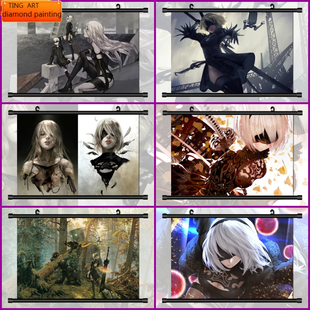 

Алмазная мозаика, алмазная живопись Nier, механическая эпоха YoRHa No.2 Тип B, наборы для вышивки крестиком с анимацией, домашний декор