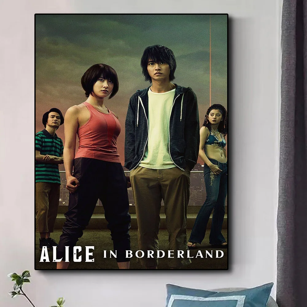 Japanese Thriller Suspense TV Series Alice in Borderland Poster Decoration Art Painting Home Decor Bar Room Wall Canvas | Дом и сад