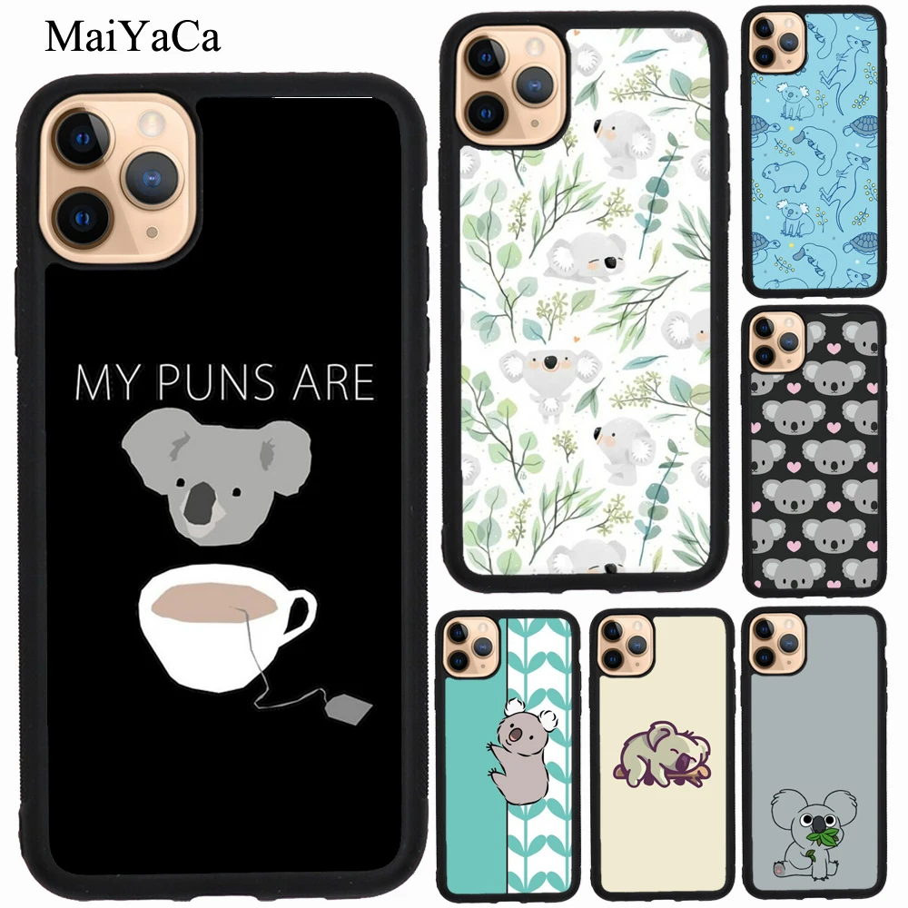 MaiYaCa милый мультяшный коала чехол для iPhone XR X XS Max SE 2020 6S 8 7 Plus 12 mini 11 Pro Coque | Мобильные