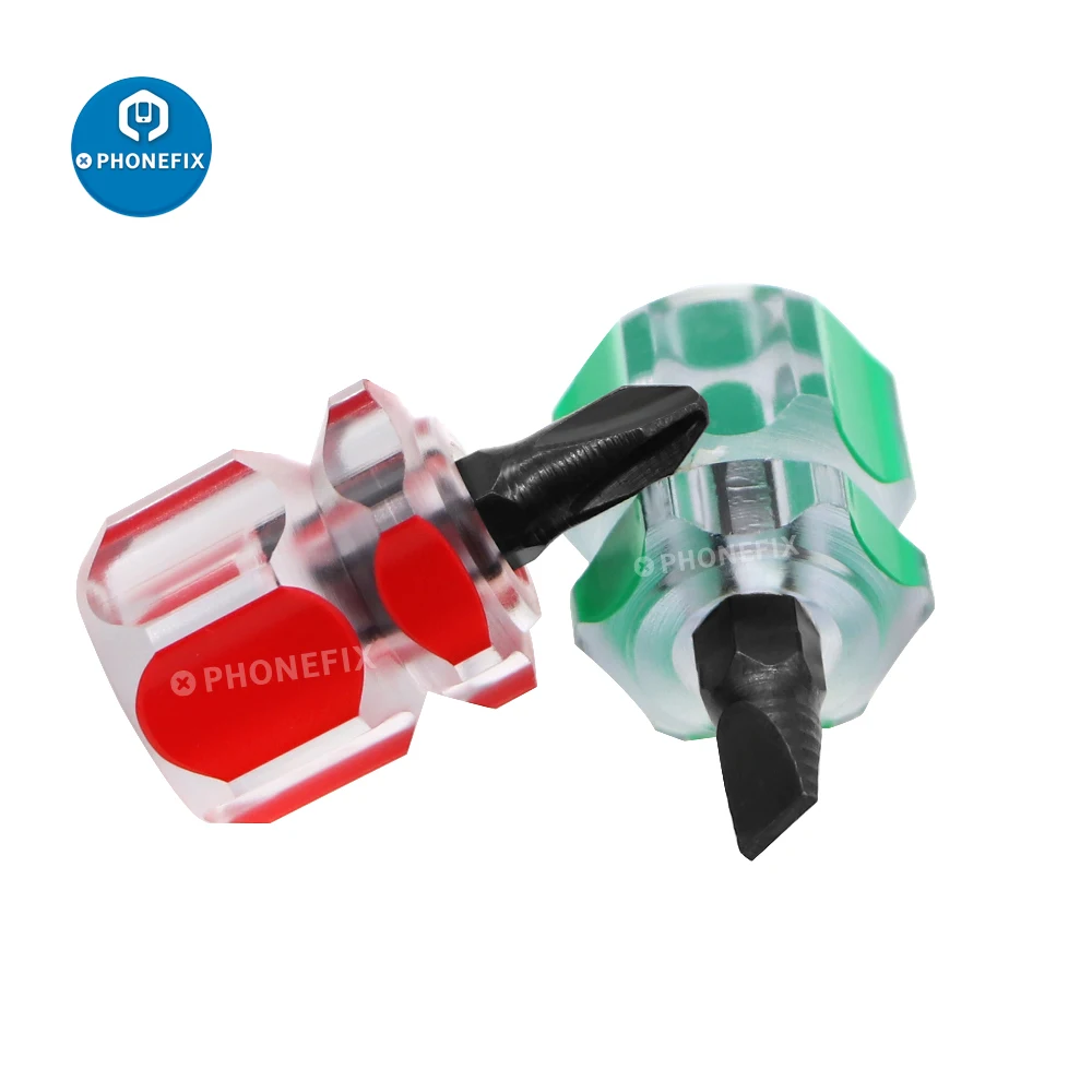 

Mini Portable Radish Head Precision Screwdriver Set For Car Repair Phillips Slotted Screw Driver Transparent Handle DIY Tools