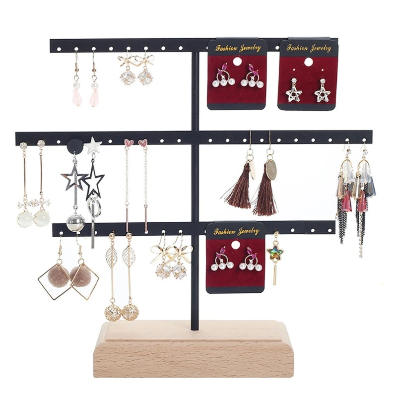 

Earrings Organizer Jewelry Display Stand 3-Tier Earring Holder Rack Display Tree 875B