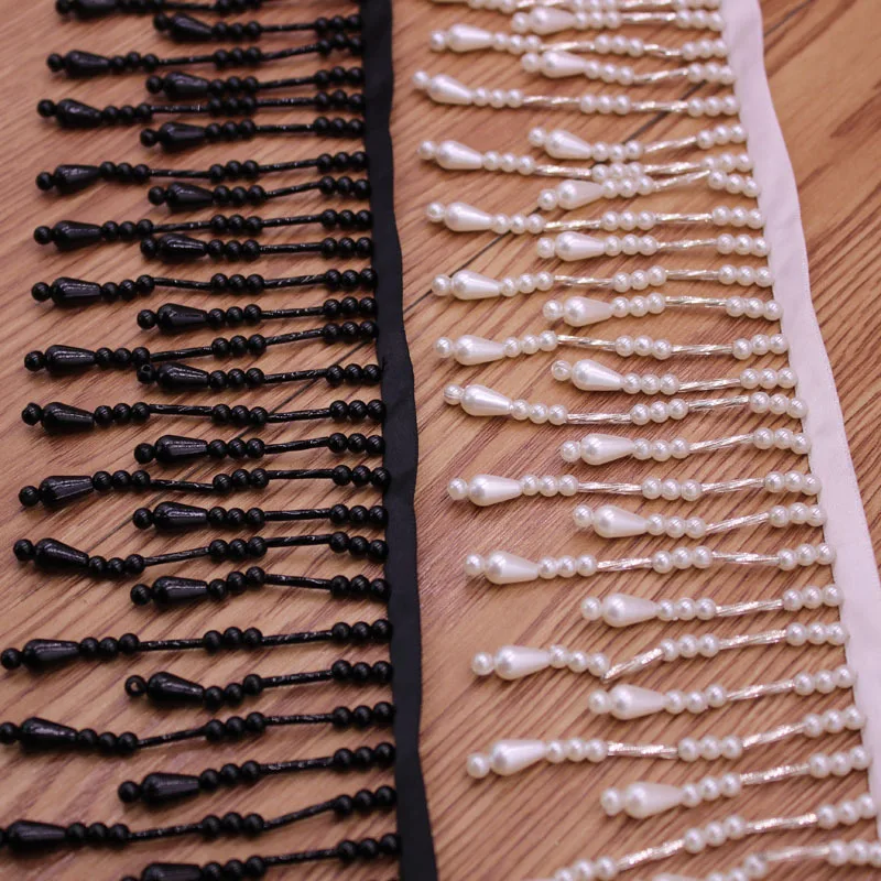 10 ярдов длинное жемчужное платье с бахромой украшенное бисером кружевной