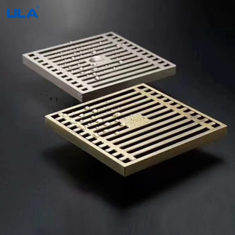 ULA медный душевой трап напольные сливы для ванной плитка вставка квадратный к