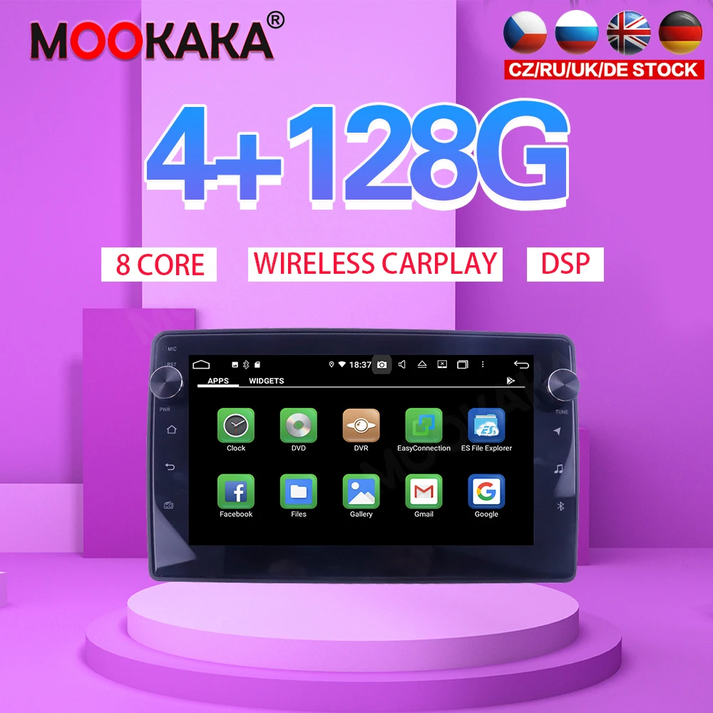 

10" Android 10 4G 128GB Car Player For Audi A4 Car GPS Navi CarPlay Head Unit DSP Stereo