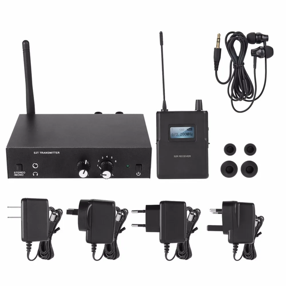 Для ANLEON S2 UHF стерео беспроводной монитор системы 670-680 МГц 100-240 В Профессиональный цифровой сценический монитор в уши