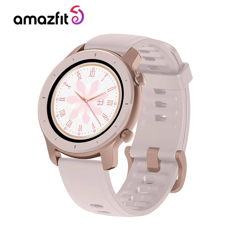 Женские Смарт-часы Amazfit GTR 42 мм водостойкие до 5 АТМ 12 дней без подзарядки |