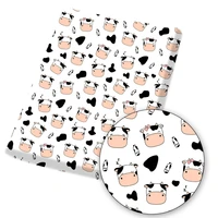 polyester cotton fabric cartoon milk cow printed soft cloth sheets for diy maskdressbag materials home textile 45145cm 1pc