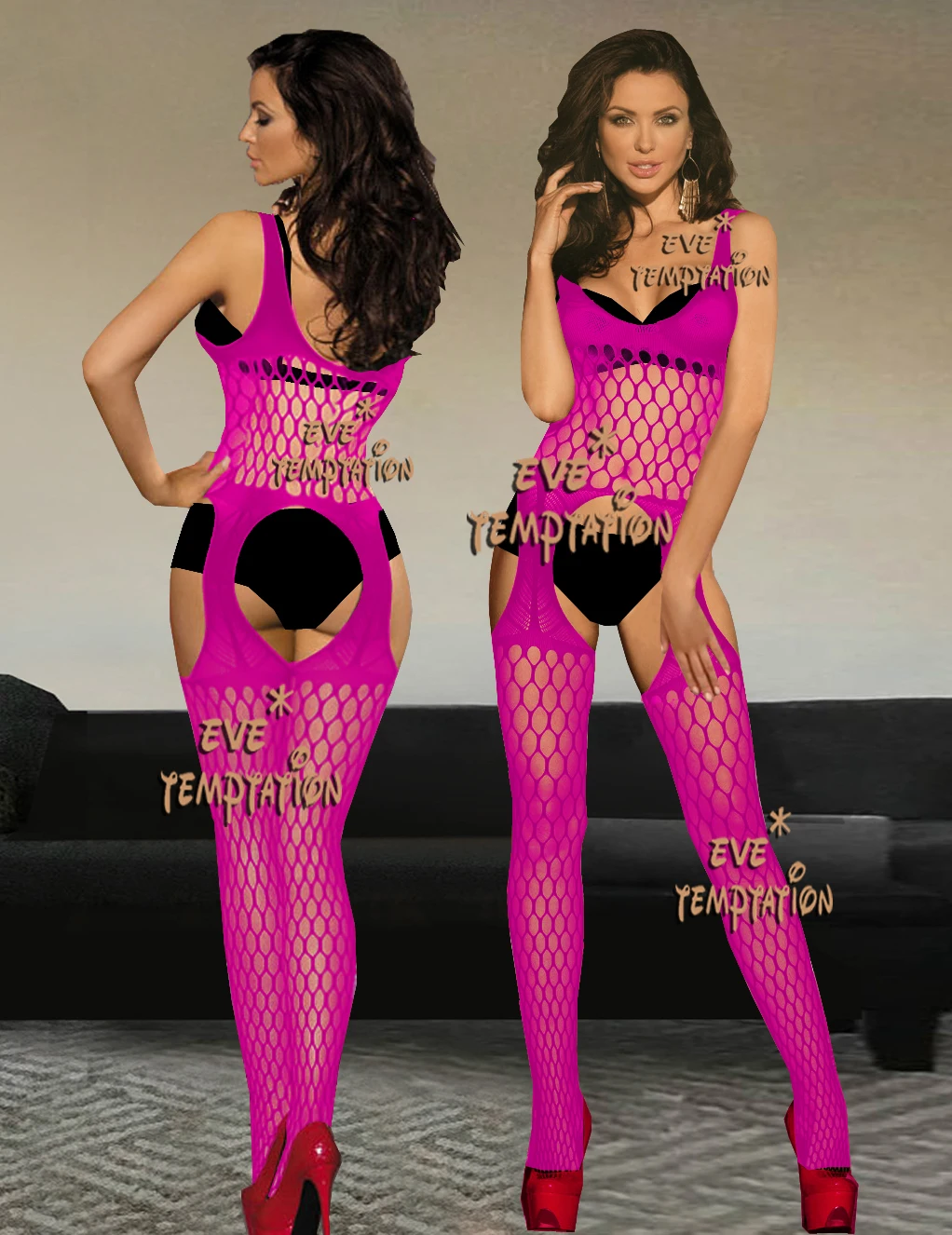 Сексуальная одежда для сна нижнее белье Babydoll боди сетчатые чулки-боди искушение интимный комбинезон перфорация нижнее белье lenceria W131