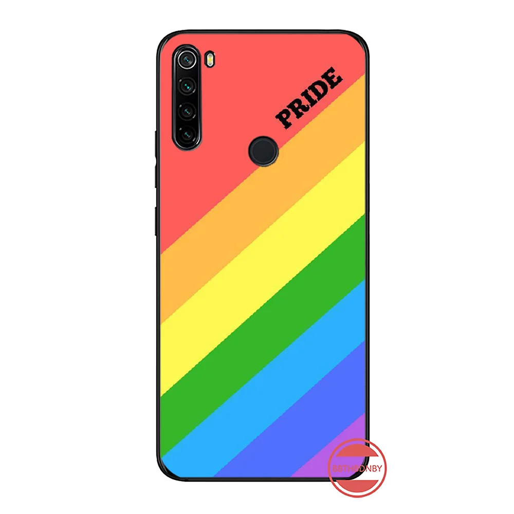 Флаг ЛГБТ мягкий черный чехол для телефона Xiaomi Redmi Note 4 4x5 6 7 8 pro S2 PLUS 6A PRO | Мобильные