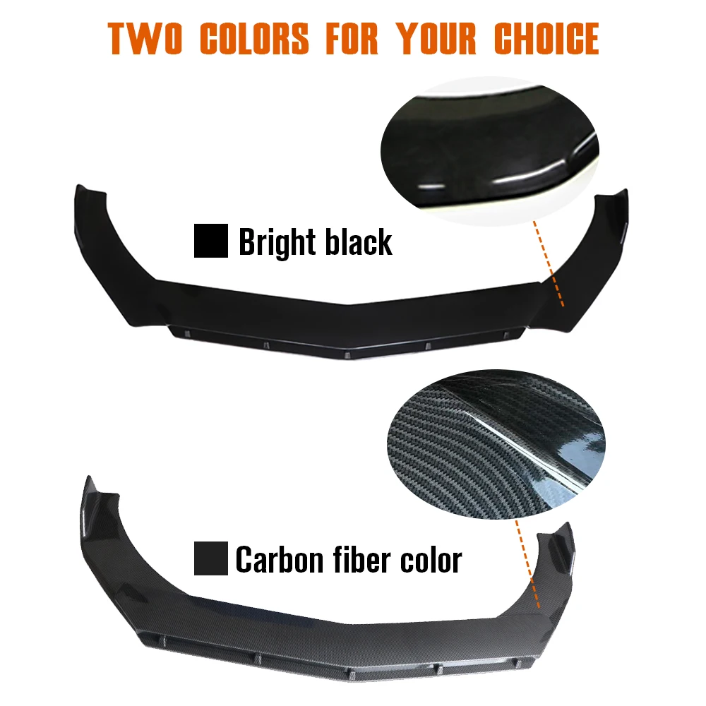 Новый Регулируемый универсальный автомобильный сплиттер для переднего бампера