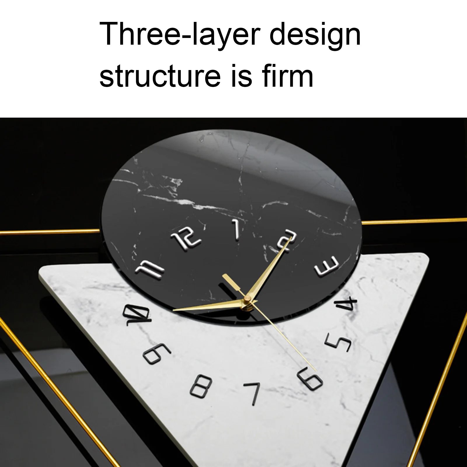 

Living Room Wall Clock Interior Silent Light Watch Luxury Modern Northern Europe Style Home Fashion Decoration 52x57cm