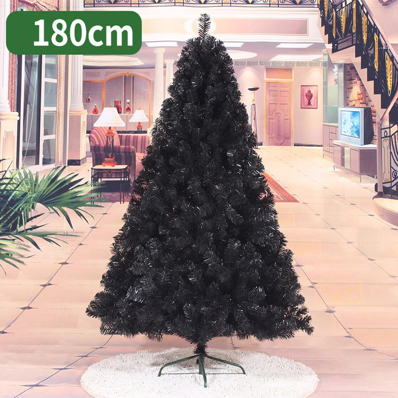 black 180 см Рождественская елка черный синий искусственная Рождественская елка украшения Рождественские украшения для дома - Цвет: black